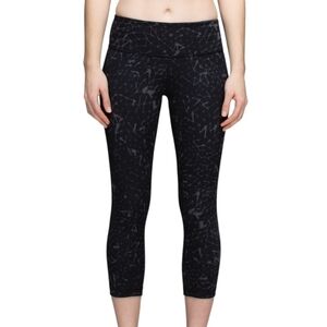 Lululemon Wunder Under Crop II Women 8 Athleisure Star Crushed Coal